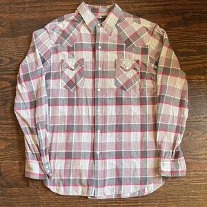 Ralph Lauren Double RL Red and Gray Plaid Shirt